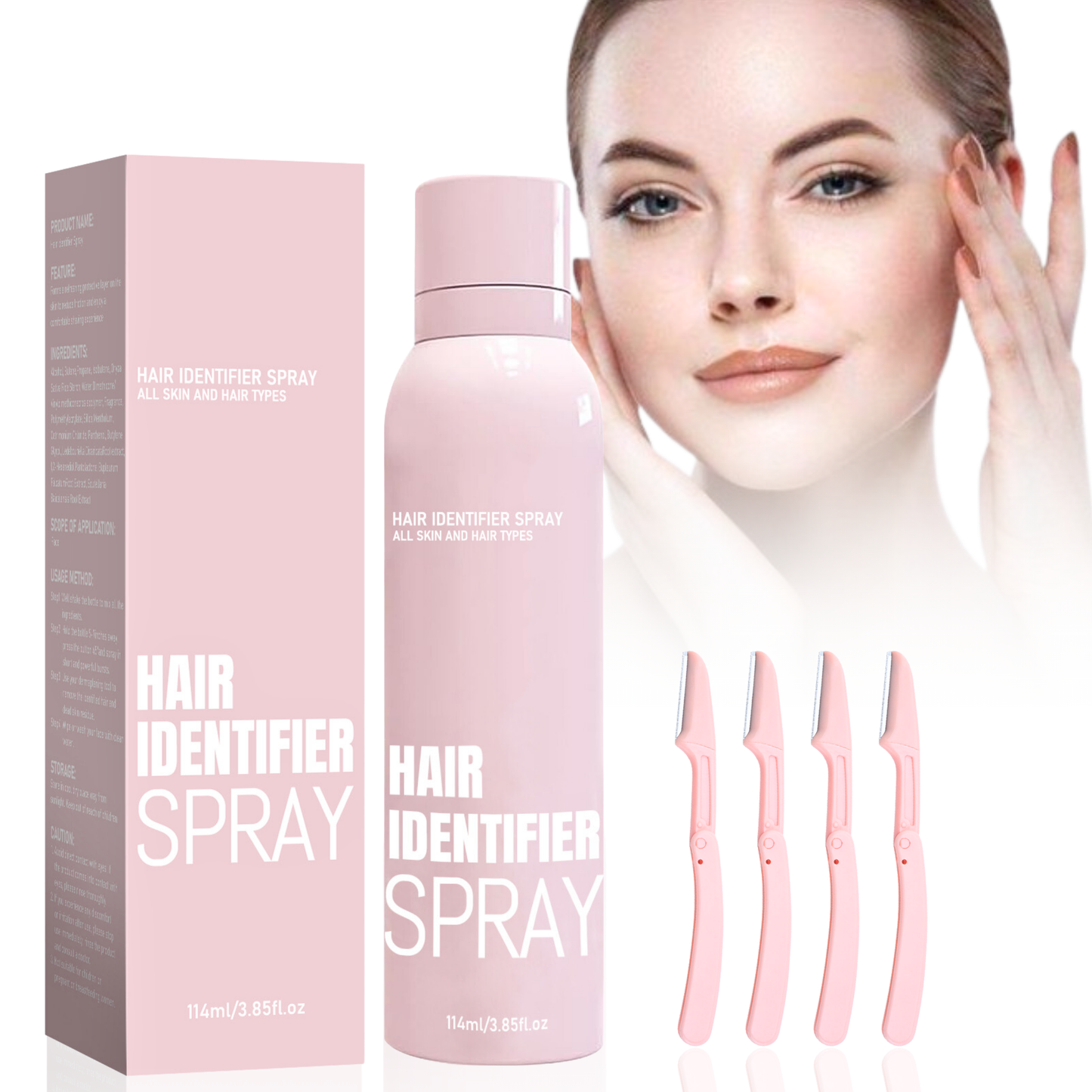Hair Identifier Spray for Face Shaving