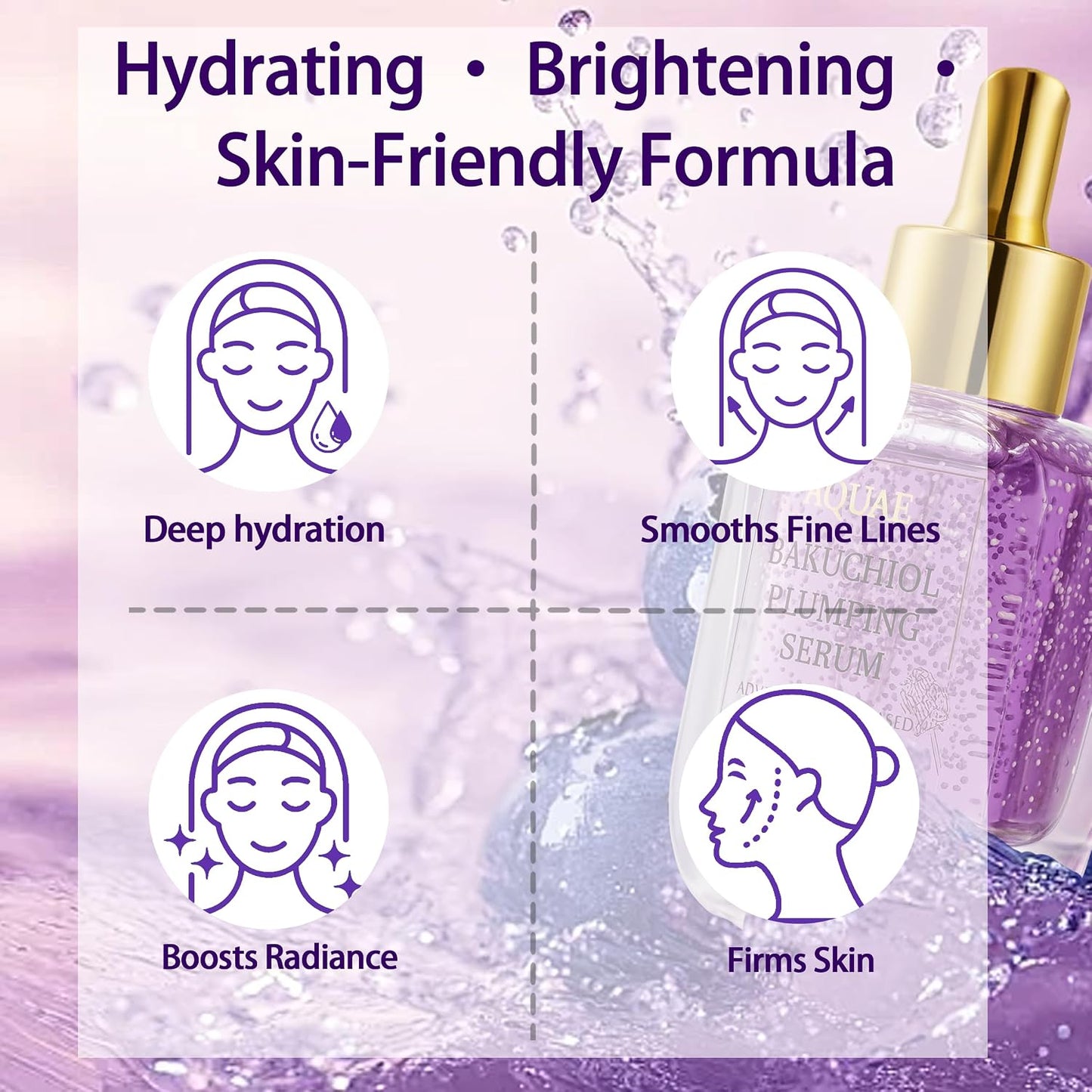 Bakuchiol Plumping Face Serum for Fine Lines & Wrinkles