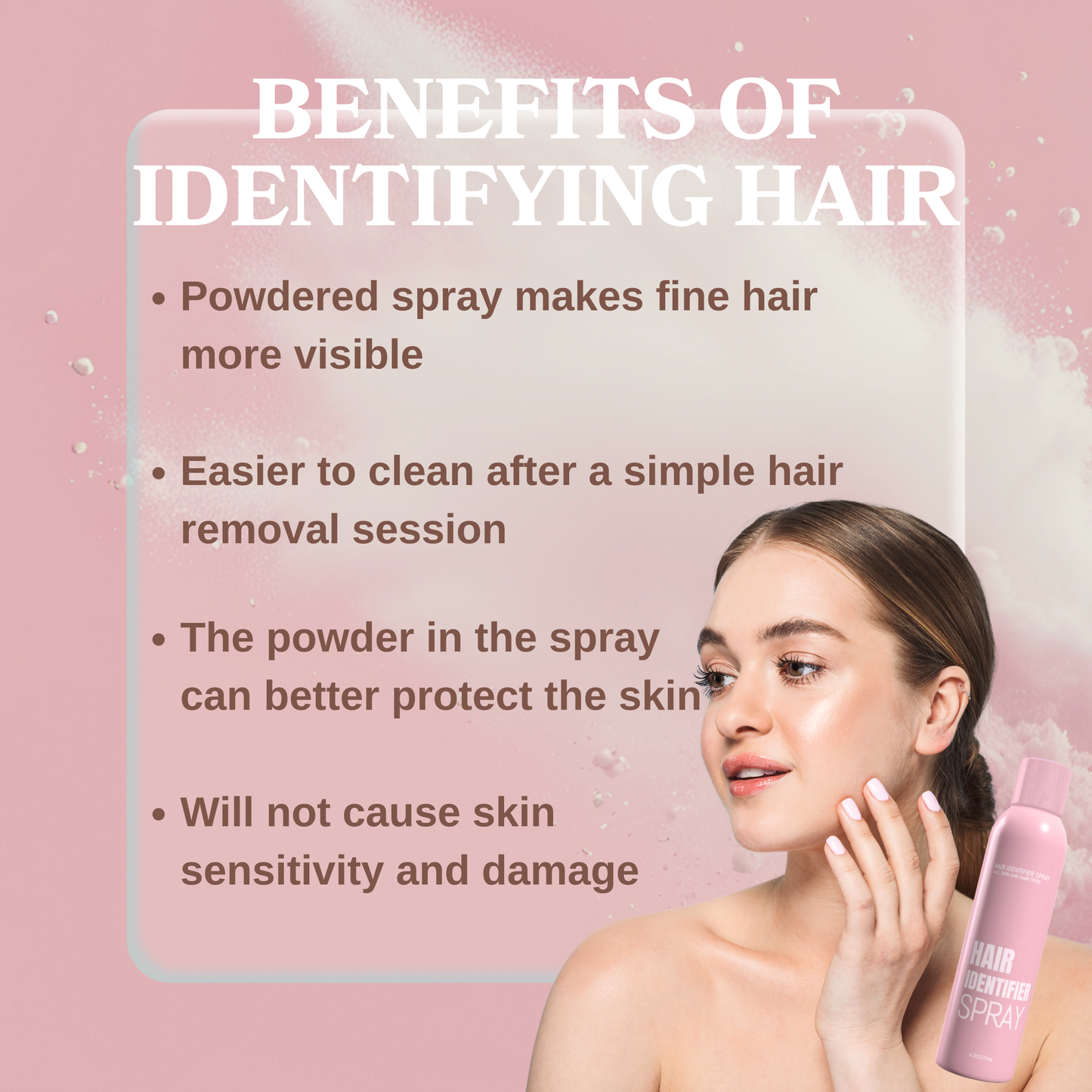 Hair Identifier Spray for Face Shaving
