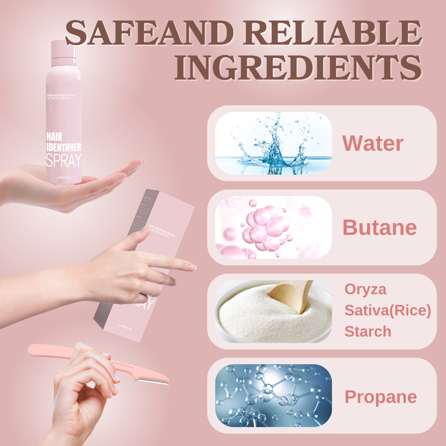 Hair Identifier Spray for Face Shaving