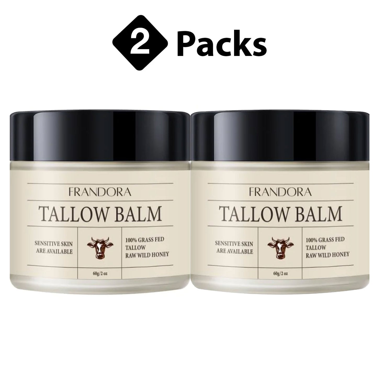 Beef Tallow for Skin Care, Grass Fed Beef Tallow & Honey Balm – All-Natural Moisturizer