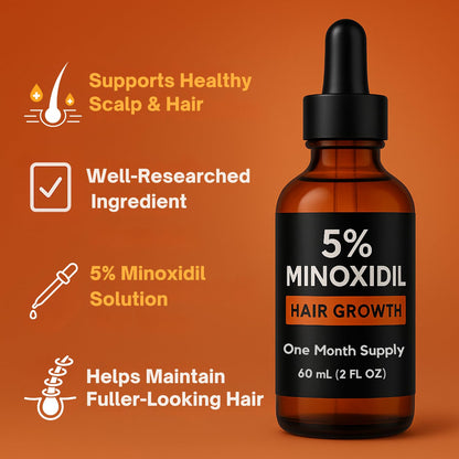 5% Minoxidil Hair Growth Serum for Men – Extra Strength Scalp Treatment