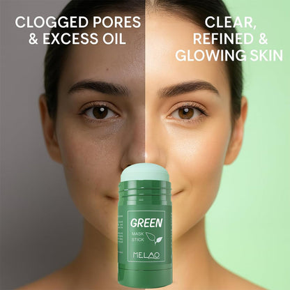 Green Tea Cleansing Mask Stick – Pore Care & Oil Control Facial Mask, 2 Pack
