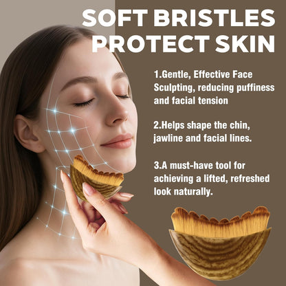 Lymphatic Contour Face Brush – Soft Bristle Facial Massage Tool for Sculpting & Skincare