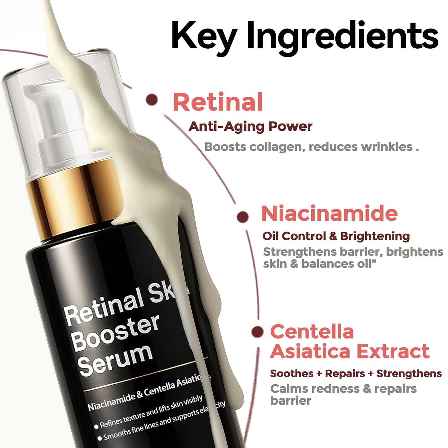 Retinal Skin Booster Serum – Korean Retinaldehyde Serum with Niacinamide & Centella Asiatica for Smooth, Radiant Skin