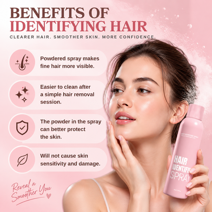 Hair Identifier Spray with 4 Facial Razors – Facial Hair Removal & Dermaplaning Kit