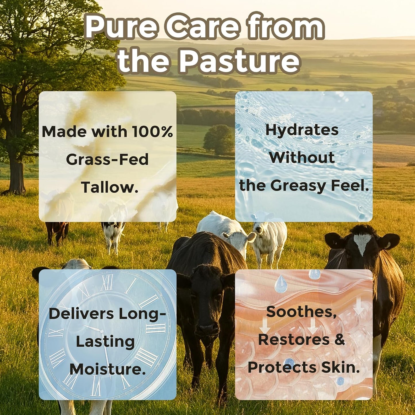 Beef Tallow & Honey Balm – Grass-Fed Tallow Moisturizer for Face & Body