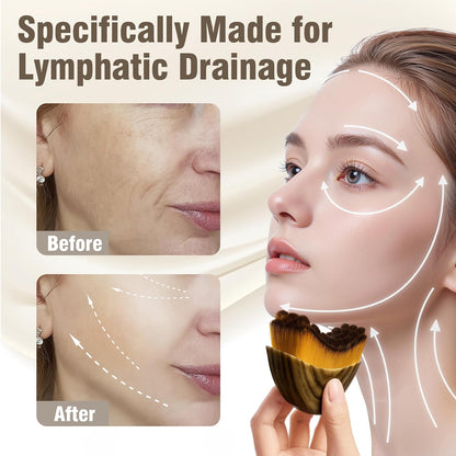 Lymphatic Contour Face Brush – Soft Bristle Facial Massage Tool for Sculpting & Skincare