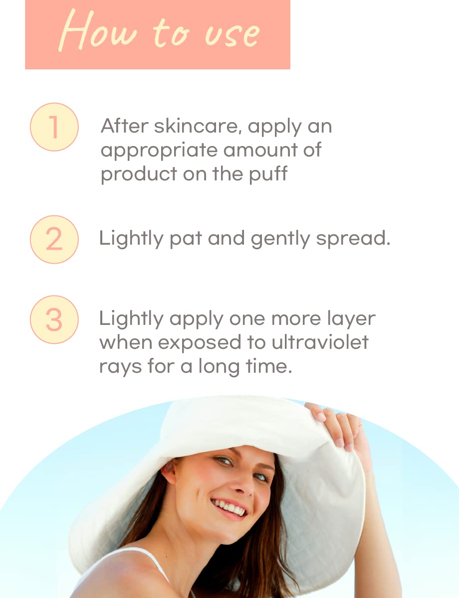 Korean Cooling Sun Cushion SPF – Broad Spectrum UVA/UVB Protection, No White Cast, 72HR Hydration for Face & Body