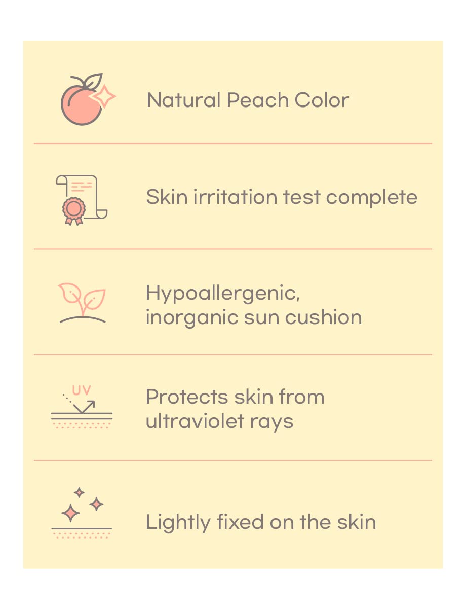 Korean Cooling Sun Cushion SPF – Broad Spectrum UVA/UVB Protection, No White Cast, 72HR Hydration for Face & Body