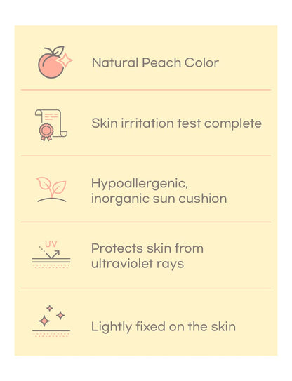 Korean Cooling Sun Cushion SPF – Broad Spectrum UVA/UVB Protection, No White Cast, 72HR Hydration for Face & Body