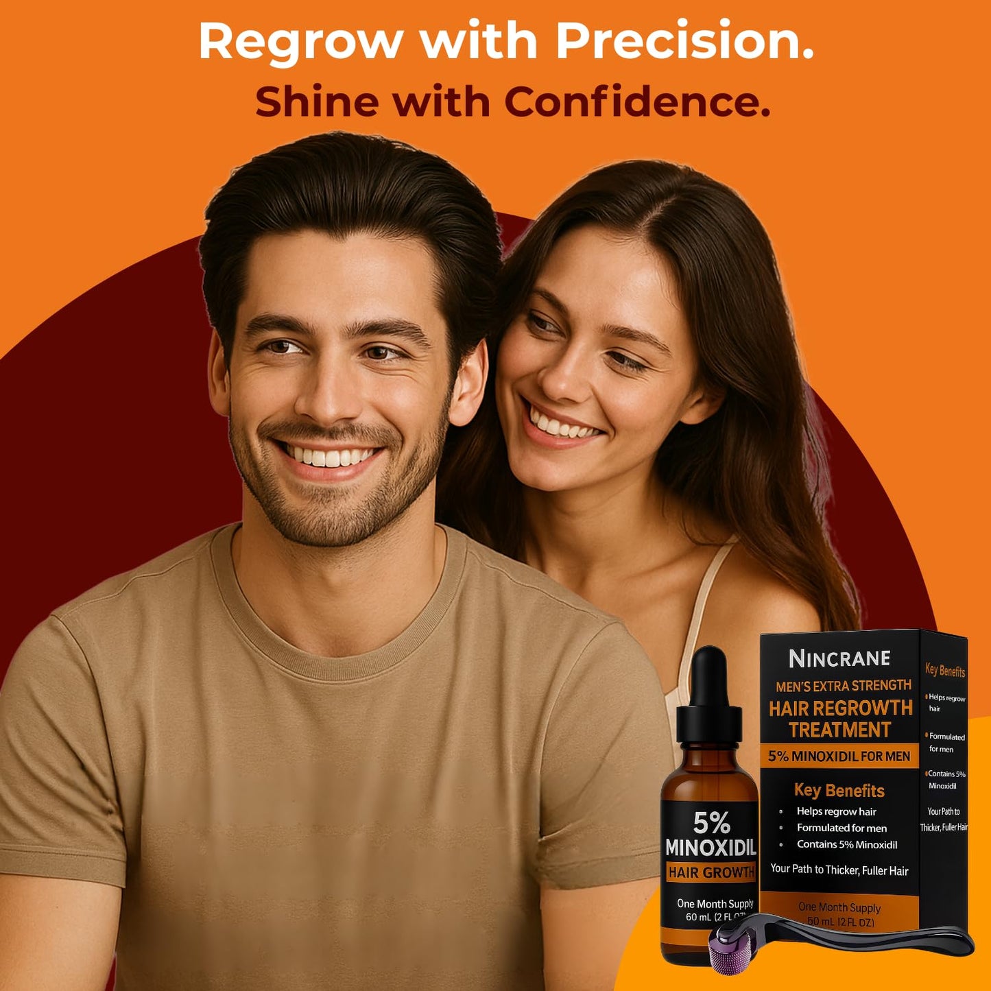 5% Minoxidil Hair Growth Serum for Men – Extra Strength Scalp Treatment