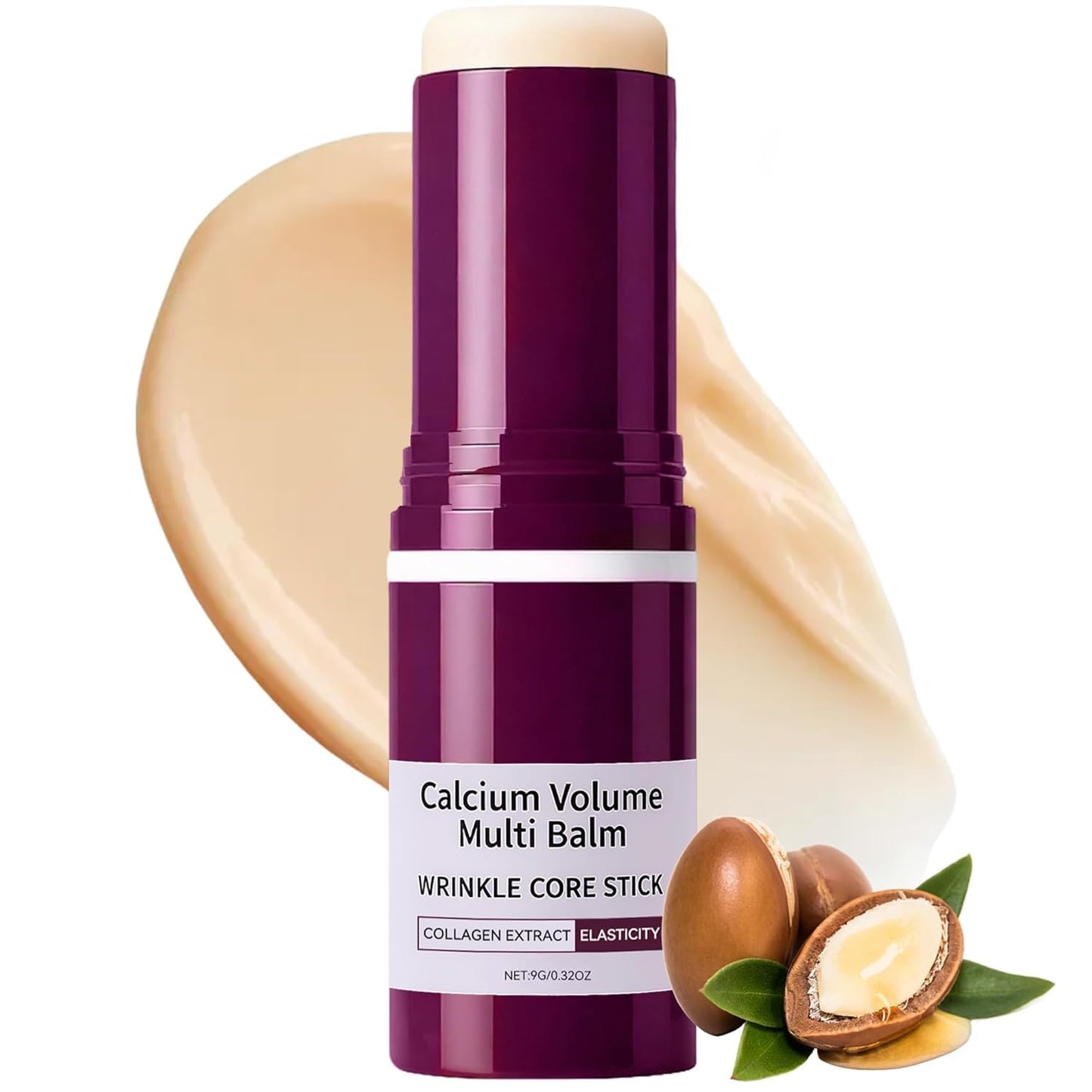 Calcium Multi Balm Stick for Face, Eyes, Lips & Neck – Korean Collagen Moisturizing Balm with Vitamin D & Shea Butter for Dry Skin, Firming, Hydrating & Skin Barrier Care, for All Skin Types