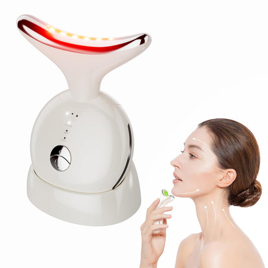 7-in-1 Face & Neck Massager with Red Light Therapy – Portable Face Lift Device for Double Chin, Skin Tightening & Rejuvenation