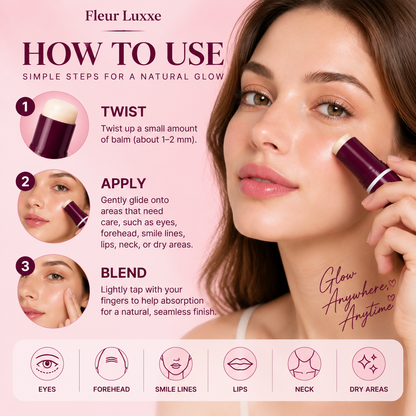 Calcium Volume Multi Balm Stick 2 Pack – Collagen Hydrating Balm for Face, Eyes, Lips & Neck