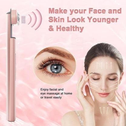 6-in-1 LED Red Light Therapy Face Wand – Skincare Tool with Vibration, Thermal & Microcurrent for Anti-Aging & Brighter Skin