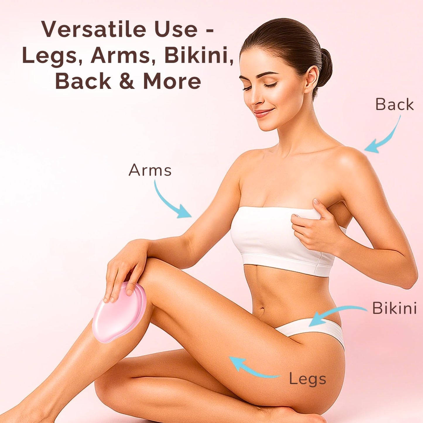 Crystal Hair Eraser – Reusable Hair Removal & Exfoliating Tool for Legs, Arms & Body