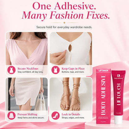 Body Adhesive Glue for Clothes 30ml – Sweat Resistant, Water Wash-Off Skin & Fabric Adhesive