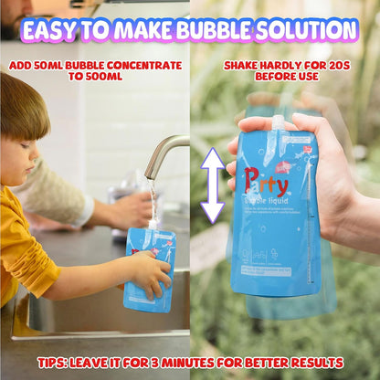Bubble Machine, Automatic Bubble Blower for Kids Toddlers, 8000+ Bubbles Per Minute, 90° 200° Oscillating Electric Plug-in or Batteries Bubble Maker Toys for Outdoor Birthday Party - Deep White