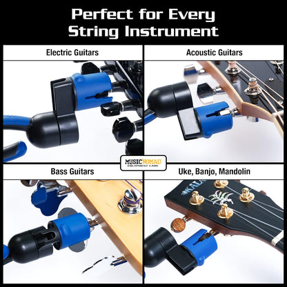 MusicNomad Grip ONE - String Winder, String Cutter, Bridge Pin Puller Tool for Acoustic, Electric & Bass Guitar (MN223)