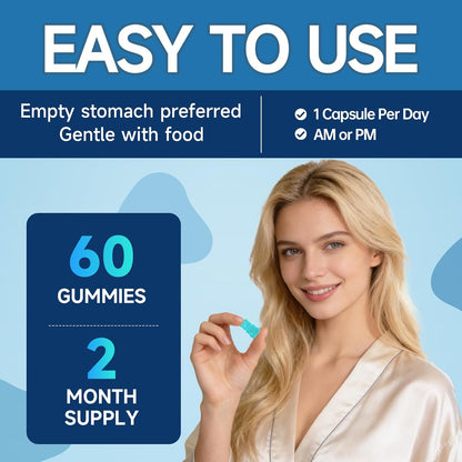 GHK-Cu Copper Peptide Gummies Supplement, 300 mcg per Serving, Liposomal Formula, 60 Vegan Gummies – Beauty Support Matrix with Biotin, Phytoceramides & Herbal Blend