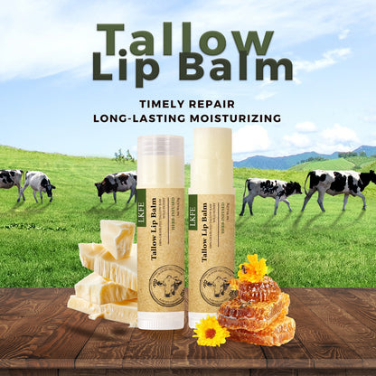 Beef Tallow Lip Balm – Natural, Hydrating, Vitamin-Rich Moisturizer