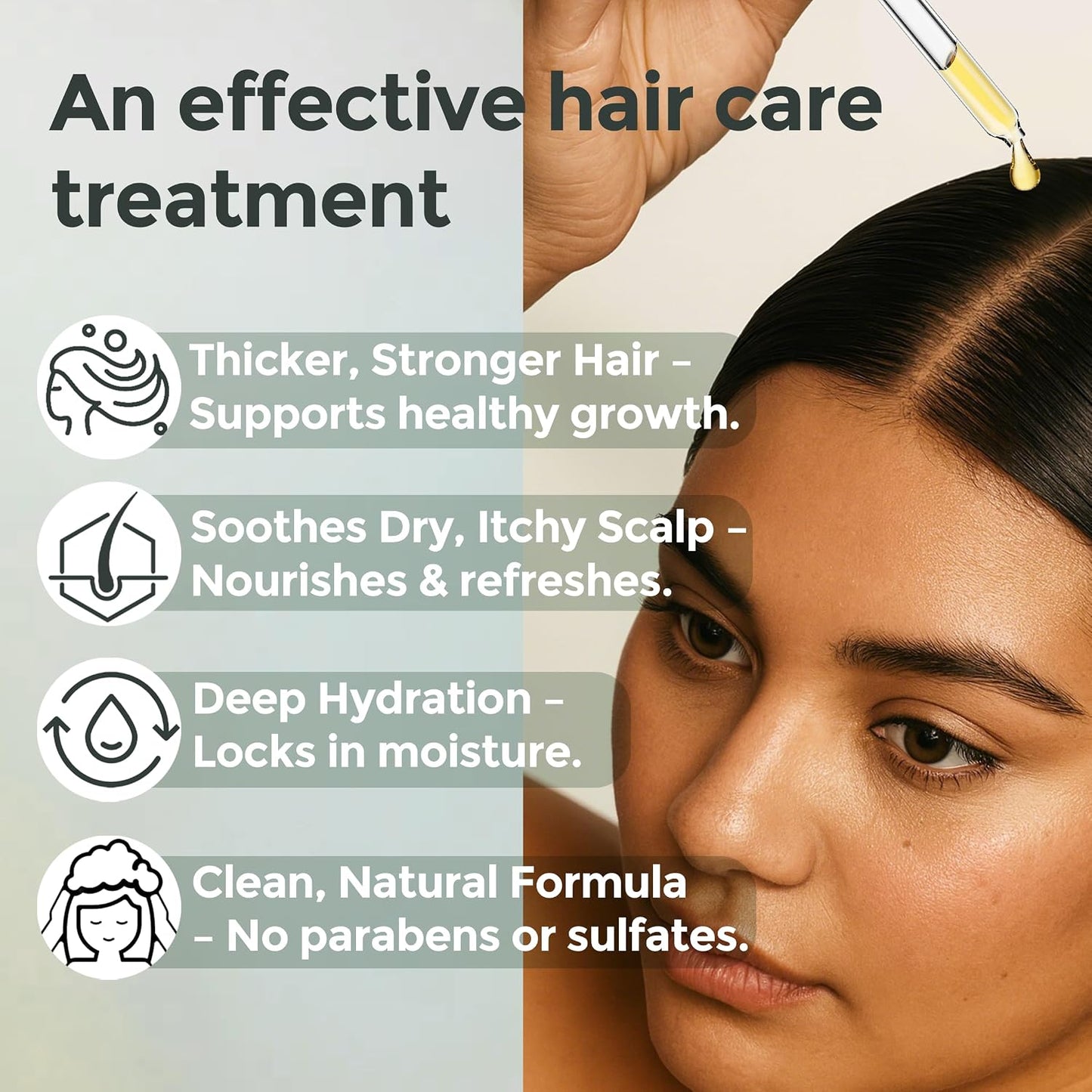 Rosemary Hair Oil with Biotin, Castor & Jojoba Oil for Scalp Care and Fuller-Looking Hair