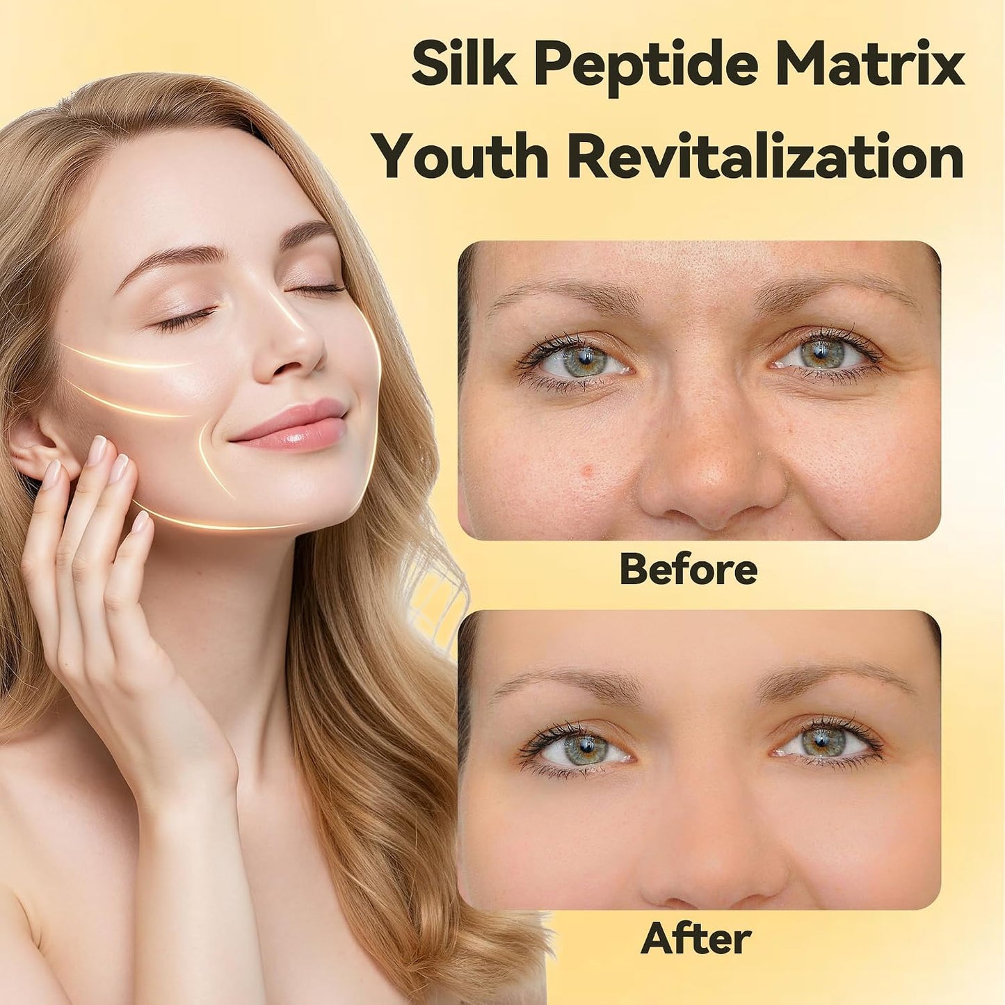 Deep Collagen Silk Peptide Face Serum for Smoother, Firm-Looking Skin