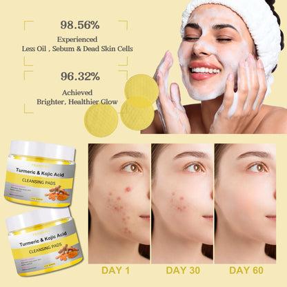 Turmeric Kojic Acid Cleansing Pads in Bottle