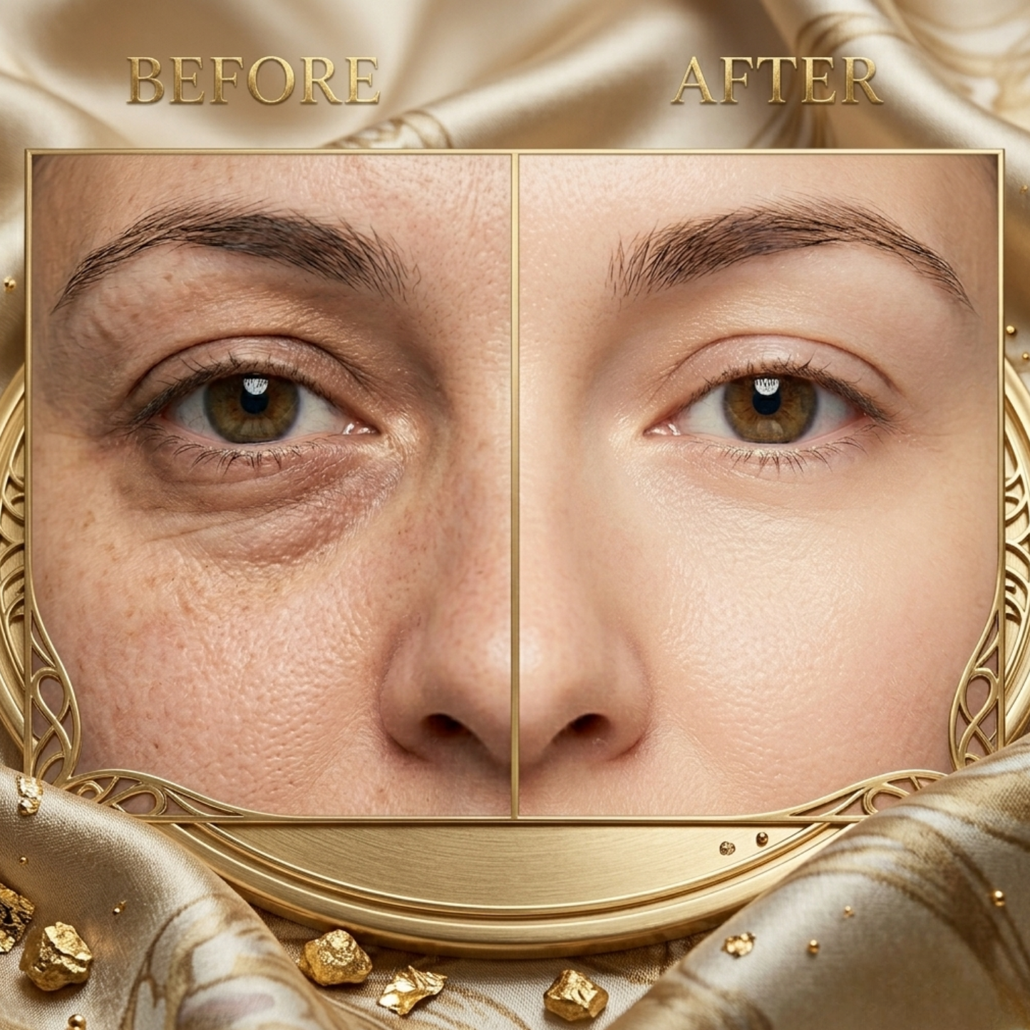 24K Gold Under Eye Patches – Hydrating Eye Masks for Dark Circles, Puffiness & Fine Lines