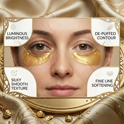 24K Gold Under Eye Patches – Hydrating Eye Masks for Dark Circles, Puffiness & Fine Lines