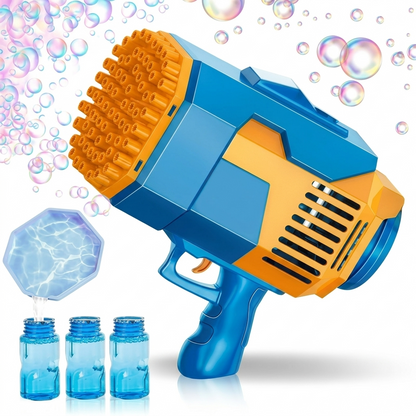 132-Hole Bubble Blaster with Lights for Kids – Outdoor Summer Bubble Toy