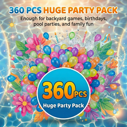 360 PCS Quick Fill Water Balloons – Multicolor Summer Party Balloons for Kids