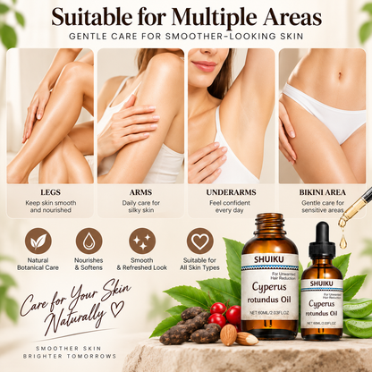 Cyperus Rotundus Oil 2 Pack – Botanical Body Oil for Smooth-Looking Skin Care