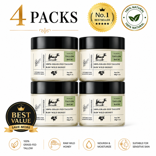 Beef Tallow and Honey Balm (4 Packs)
