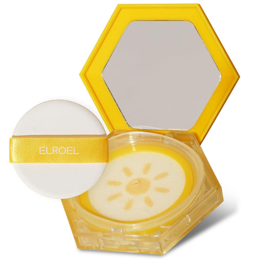 ELROEL Pang Pang Sun Cushion Plus - Korean Sunscreen Cushion Broad Spectrum SPF50+ PA++++ w/Aloe Vera Hypoallergenic & Lightweight Face Cushion No White Cast (0.53 oz)