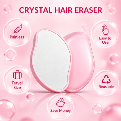 Crystal Hair Eraser – Reusable Hair Removal & Exfoliating Tool for Legs, Arms & Body