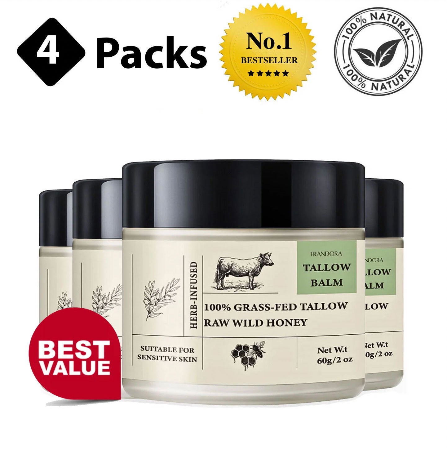 Beef tallow and Honey Balm