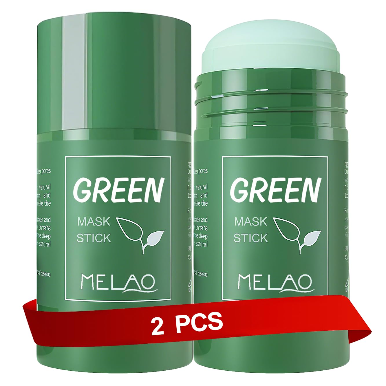 Green Tea Cleansing Mask Stick – Pore Care & Oil Control Facial Mask, 2 Pack