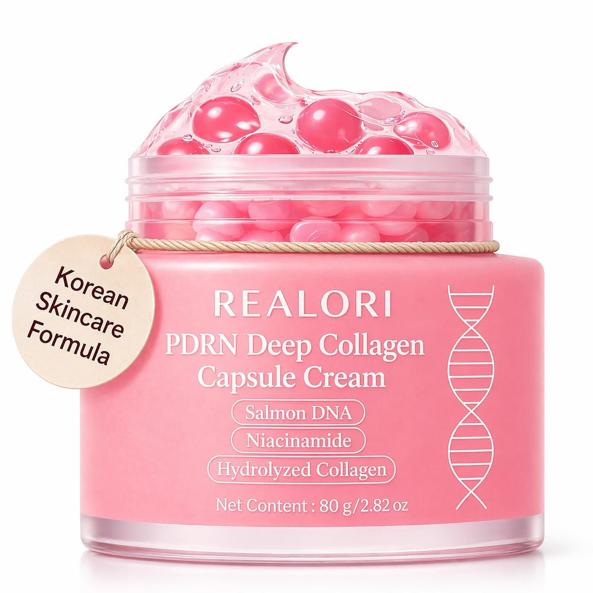 PDRN Deep Collagen Capsule Cream with Niacinamide & Hydrolyzed Collagen, 80g