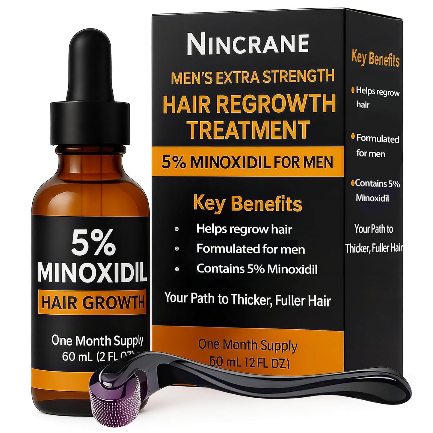 5% Minoxidil Hair Growth Serum for Men – Extra Strength Scalp Treatment
