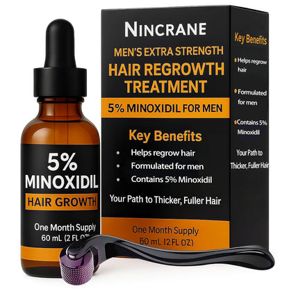 5% Minoxidil Hair Growth Serum for Men – Extra Strength Scalp Treatment
