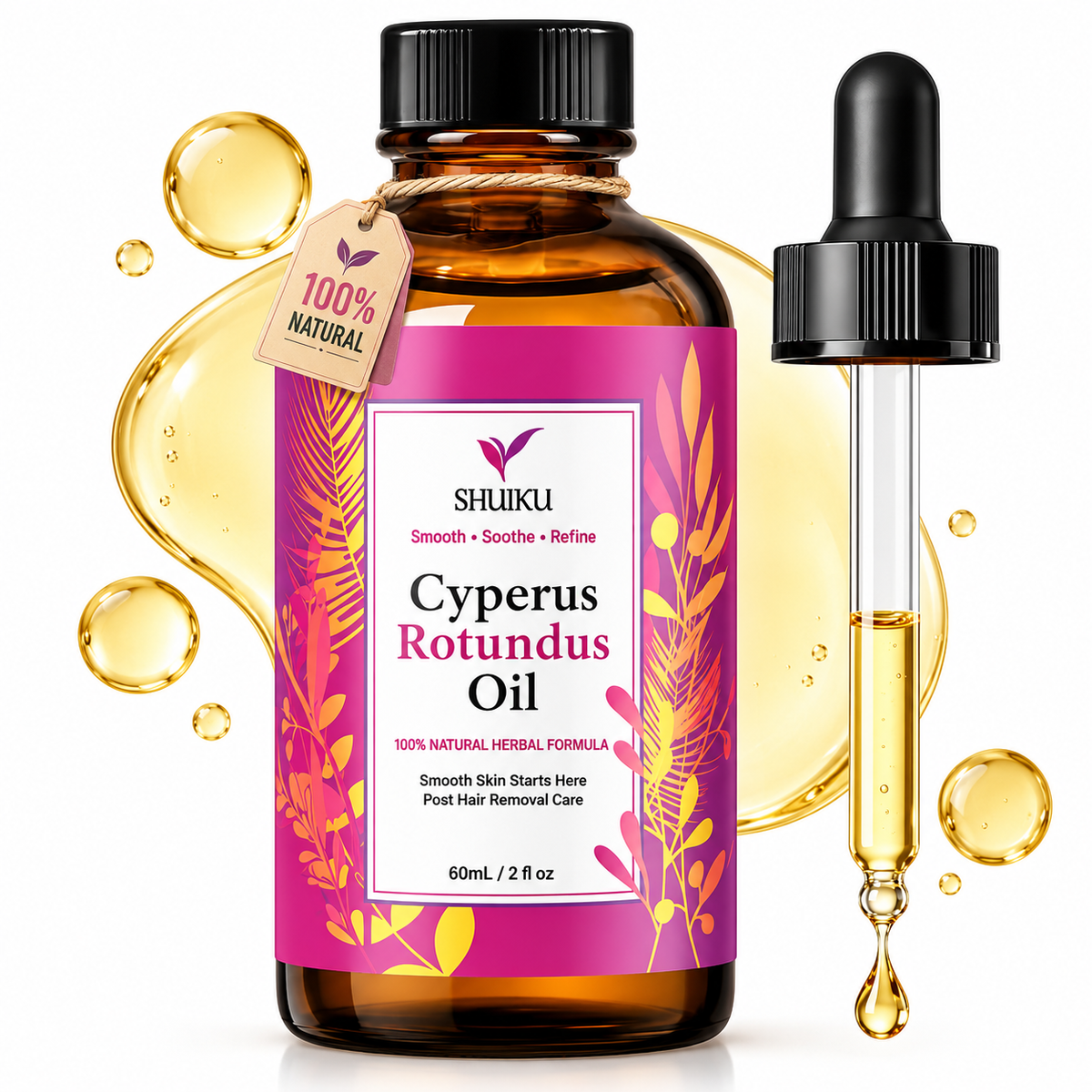 Cyperus Rotundus Oil for Post-Shave Post-Wax Care