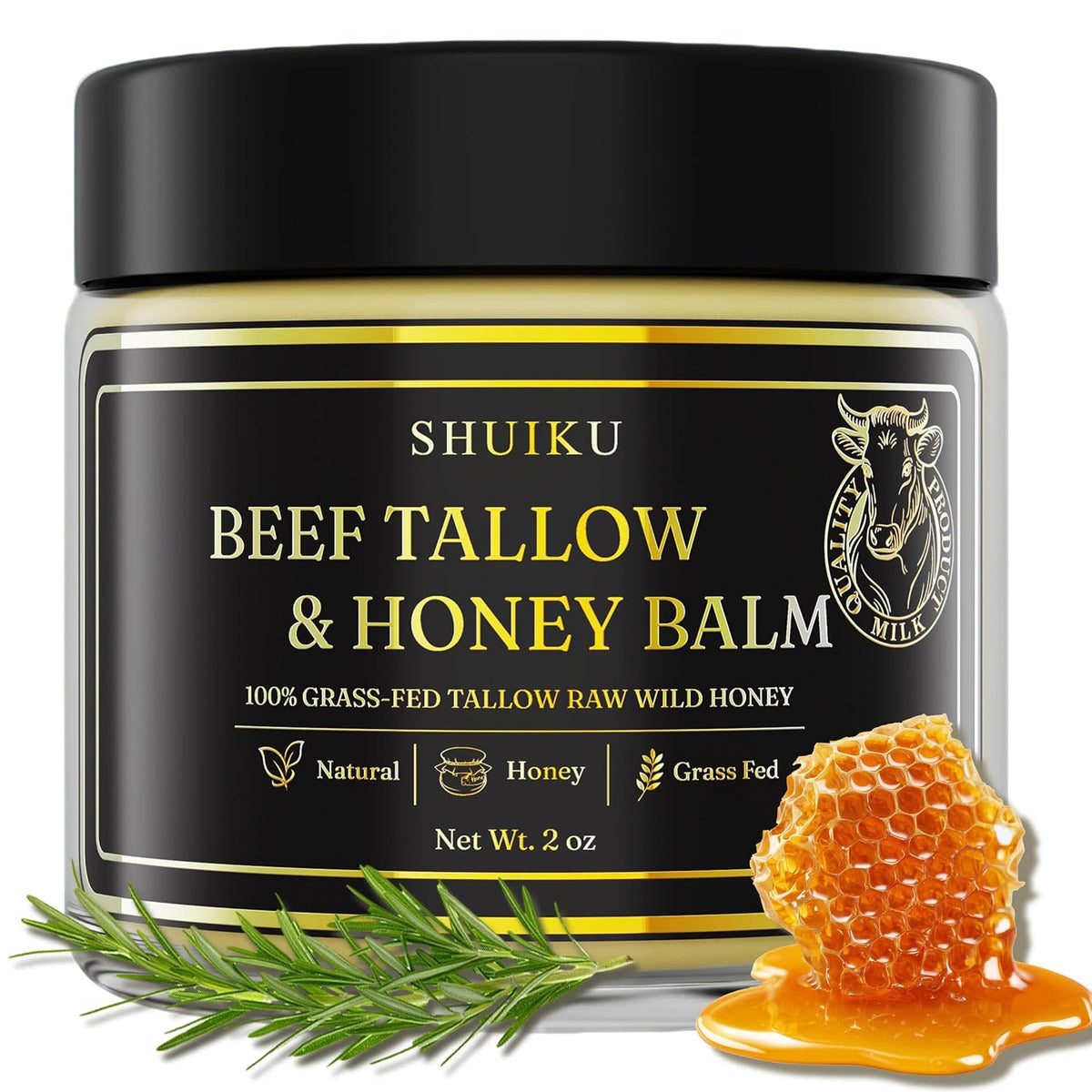 Beef Tallow & Honey Balm – Grass-Fed Tallow Moisturizer for Face & Body