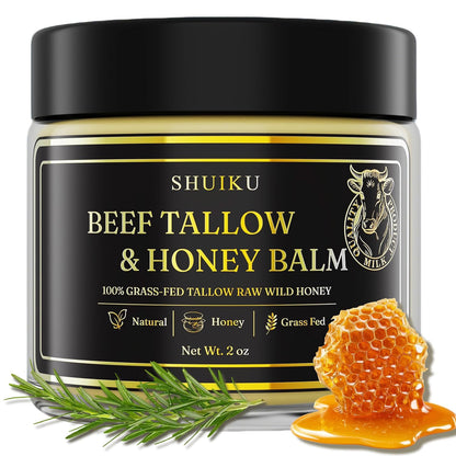 Beef Tallow & Honey Balm – Grass-Fed Tallow Moisturizer for Face & Body