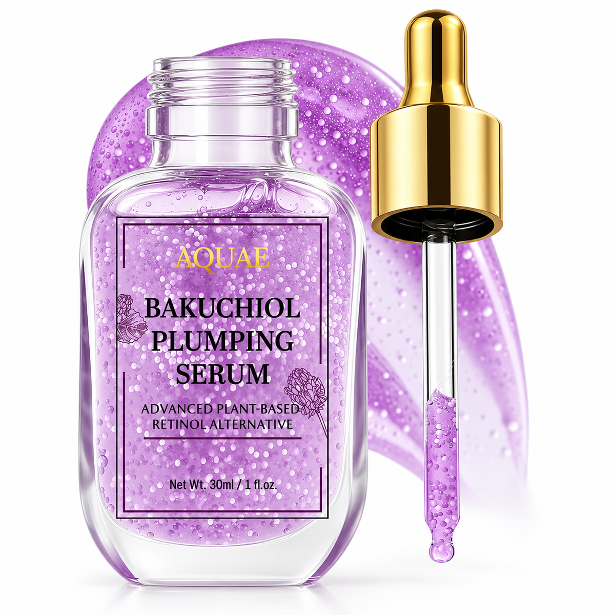 Bakuchiol Plumping Face Serum for Fine Lines & Wrinkles